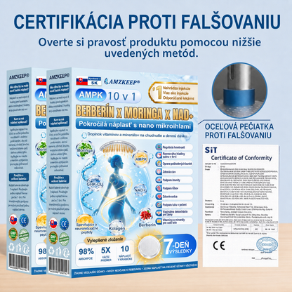 🇸🇰 AMZKEEP® Moringa · Berberín × NAD+ 10 v 1 — Nano mikroihličková náplasť pre podporu metabolizmu, energie a kontroly hmotnostiJedna náplasť denne · Podpora chuti do jedla, pokožky, spánku a každodennej vitality