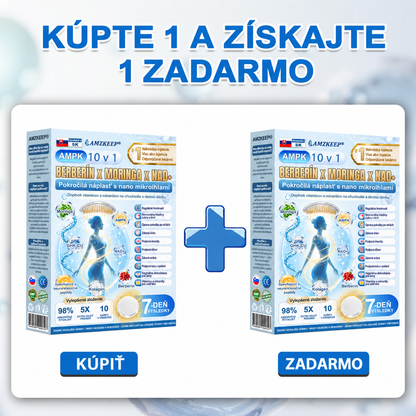 🇸🇰 AMZKEEP® Moringa · Berberín × NAD+ 10 v 1 — Nano mikroihličková náplasť pre podporu metabolizmu, energie a kontroly hmotnostiJedna náplasť denne · Podpora chuti do jedla, pokožky, spánku a každodennej vitality
